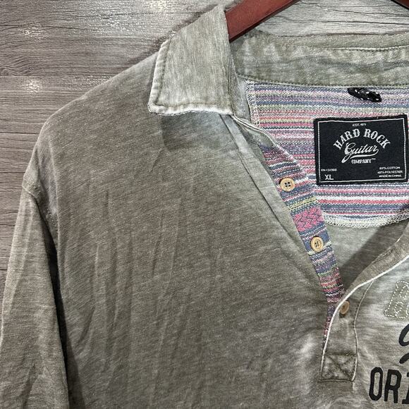 Hard Rock Guitar Company Detroit Light Weight Green Polo Size XL - Picture 5 of 11